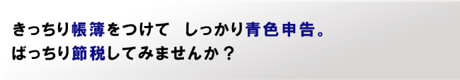 きっちり帳簿をつけてしっかり青色申告。ばっちり節税してみませんか?